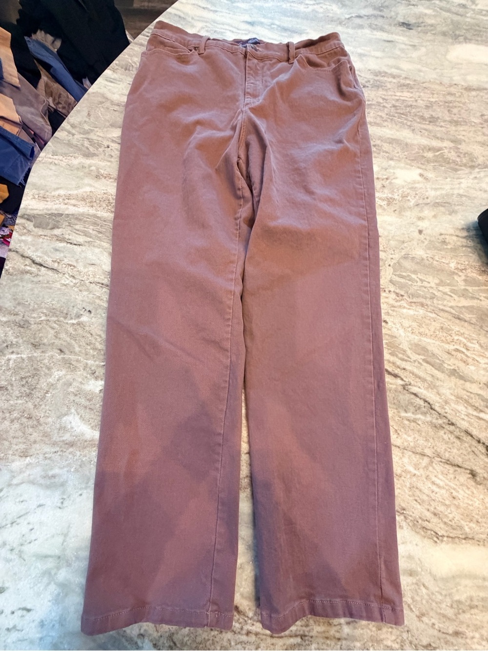 Gloria Vanderbilt Amanda Women’s 16 Mauve Stretch Straight Leg Jeans Pants